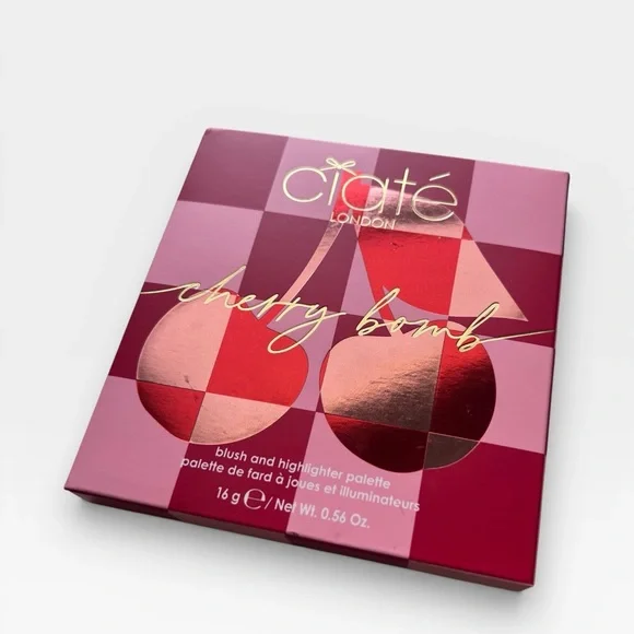 Cherry Bomb Blush and Highlighte Palette by Ciate London - Pink and Gold Shades - Picture 2 of 6